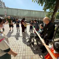 Everyone happily played a passing game under the sun.