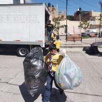Inicio de transportación del material hacia planta recicladora