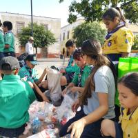 Trabajo en equipo para la separación de materiales