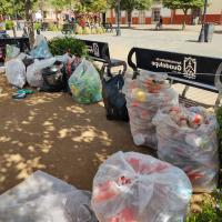 Material separado por color y tipo de PET