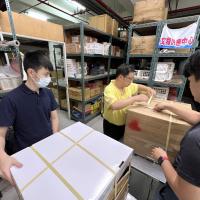 The relief supplies were sorted and packed at the Scouts of China(Taiwan) headquarters.