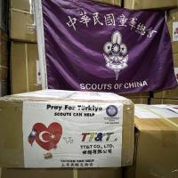 The relief supplies were sorted and packed at the Scouts of China(Taiwan) headquarters.