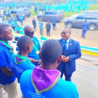 This is our Chief Scout, Hon. ALT RASHID MCHATTA. he was speaking with the Team.
