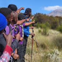 Moment of the Route to Kibo Hut.