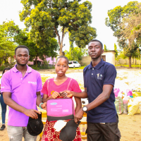 Scouts managed to provide some of basic needs, (First Aid Kit) to the Huruma Center.