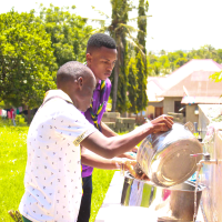 Scouts Conducting domestic activities, at Huruma Center.