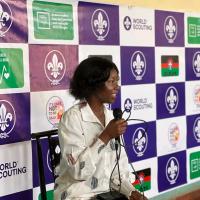 Lecturer Catherine Banda from DMI university sharing her experience and delivering a motivational talk during its okay not to be okay conference