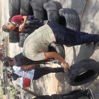 reciclando, material usado