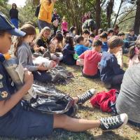 Rafaela sharing her bees knowledges with other wolves on 71/MG Ludovico Pavoni Scout Group from Pouso Alegre/MG