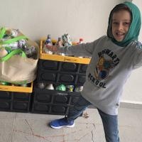 Ecoladrillos para Diciembre después de clasificarlos 