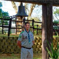 The Vick Eddy Arch and Bell were presented to Lord and Lady Baden-Powell for the Birthday in 1936 when they visited the campsite
