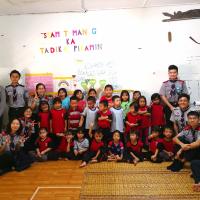 Group photo with the students