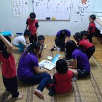 Reading sessions with the students