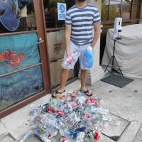 Botellas recolectadas durante dos semanas.