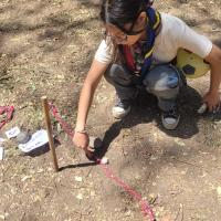 Trazo entre marcar según trayectoria solar (oriente - poniente)