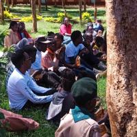 Some of the scouts and community members involved in the activity 