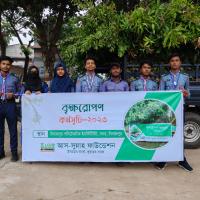 A photo of the trees being unloaded from the car after being brought in.