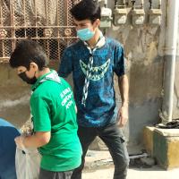 Instructing the scouts.