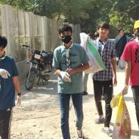 After drinking water going to clean the areas. 