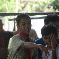 Playing games with the kids