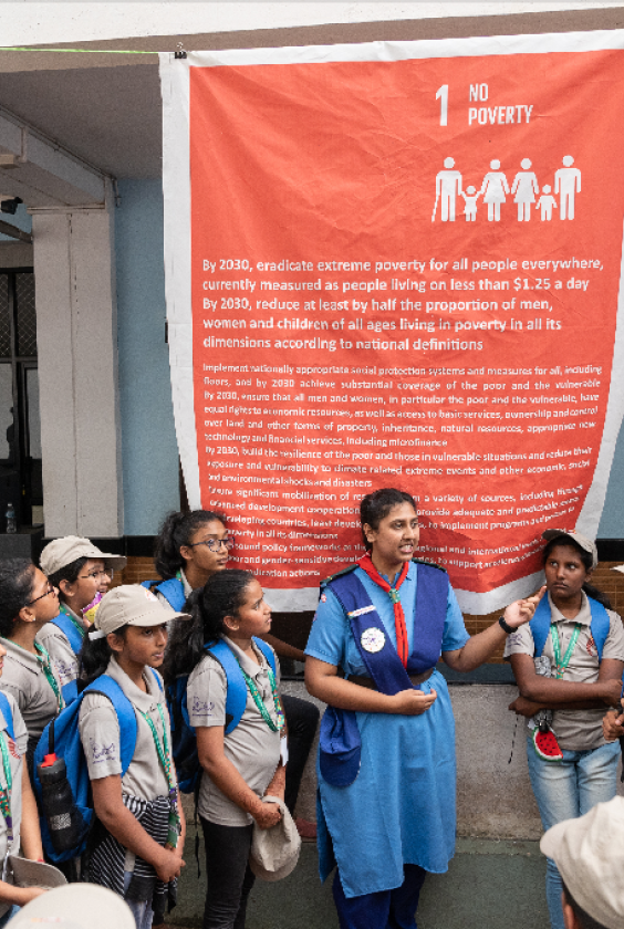 Scouts learn about SDG 1