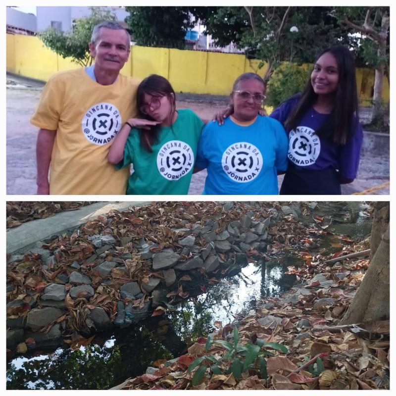 Na parte superior a equipe e na parte inferior o Riacho Rio Branco