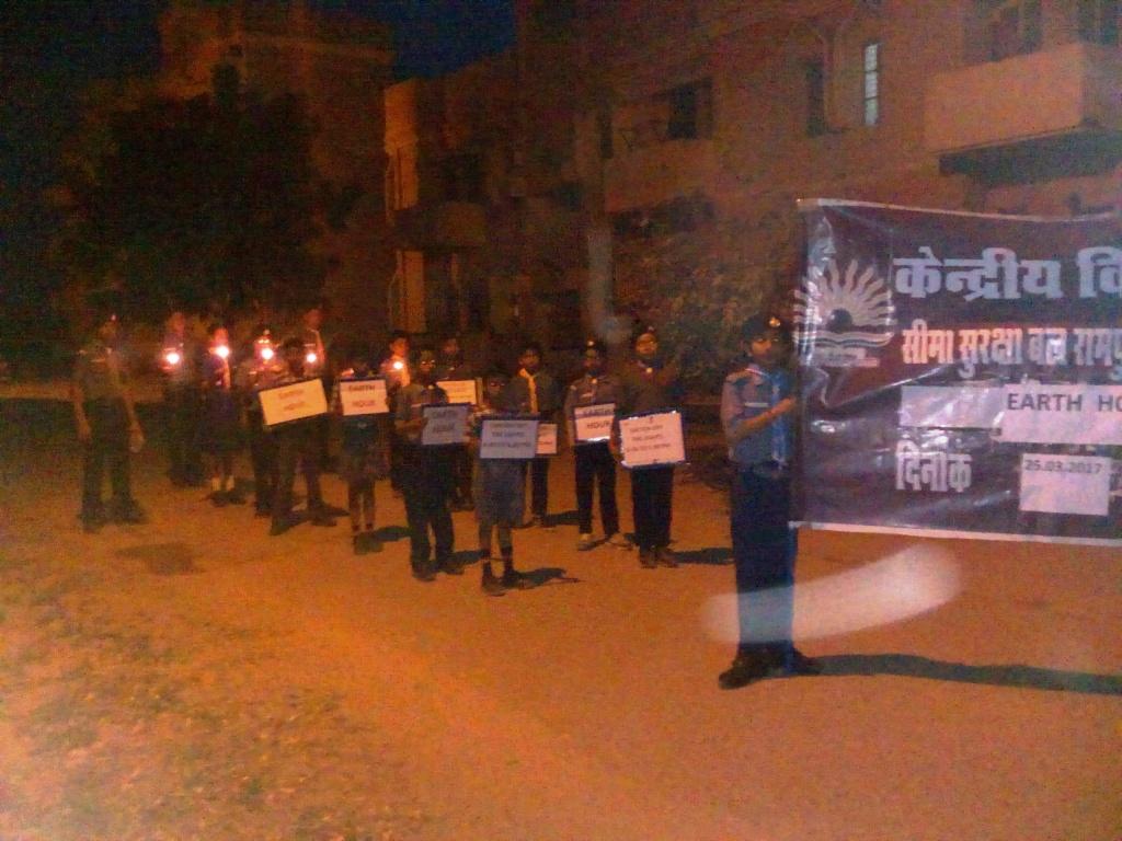 Earth Hour - Candle walk on 25.03.2017 by Scouts and Guides KV Fazilka 