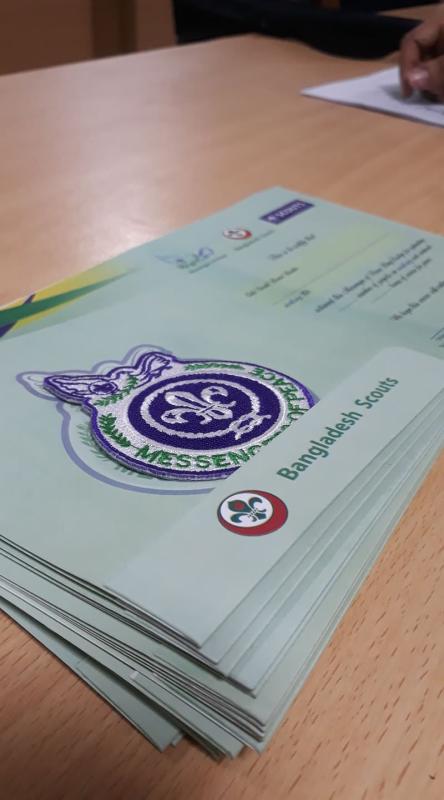 Got Messengers of Peace Ring Badge From Bangladesh Scouts