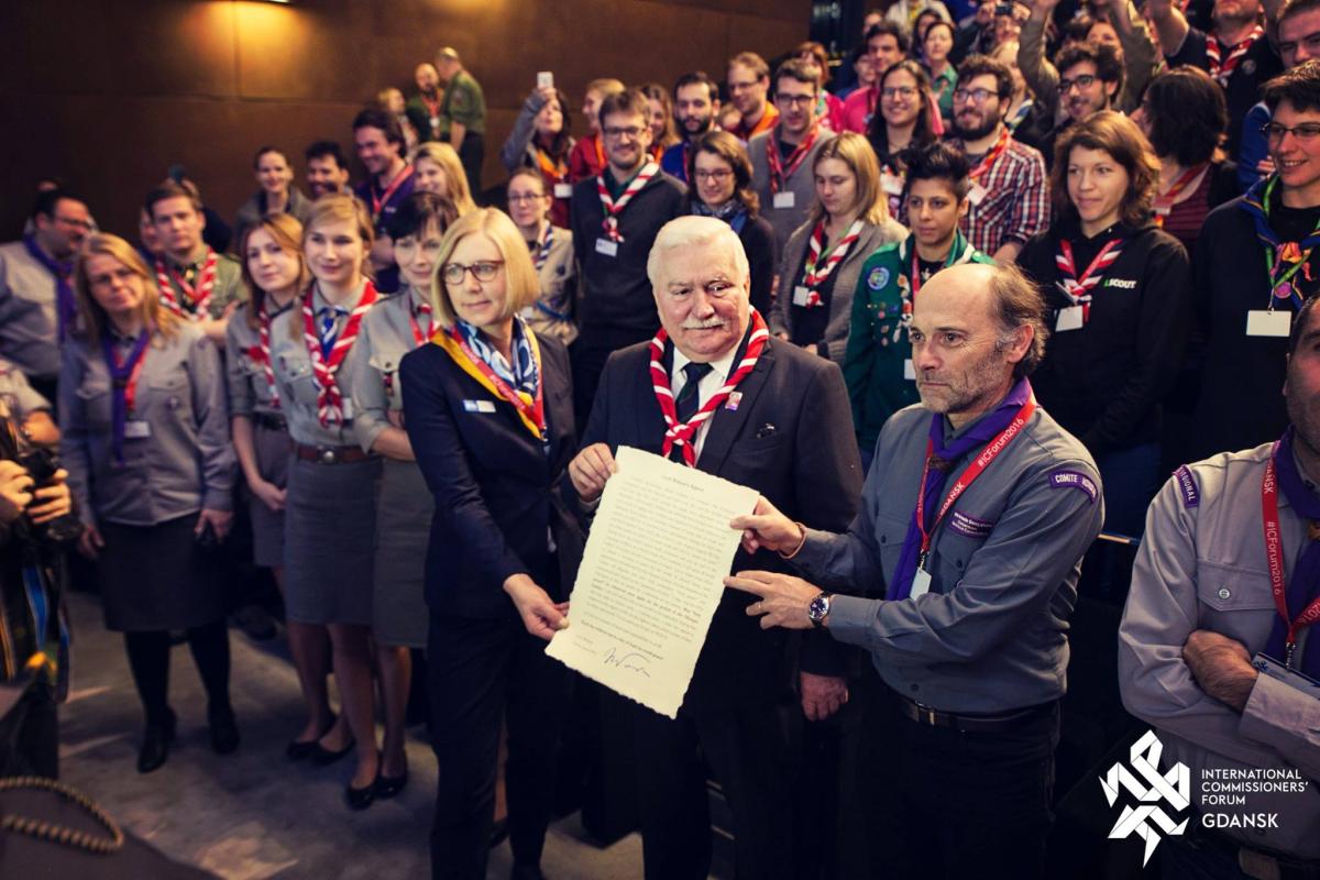 Peace Nobel Prize Winner Lech Wałęsa's Appeal for the Peace in the World signed during the ICForum2016