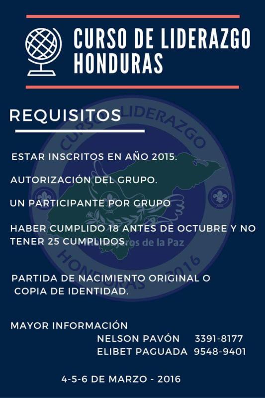 1er Curso de Liderazgo Honduras 2016 (Honduras Leadership Training)