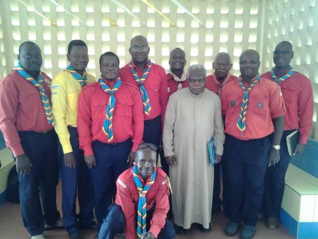 audiance de l'association des scouts catholiques et des scouts et guides aimés du Bénin