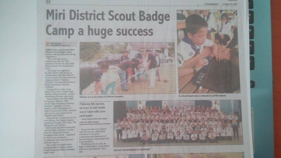 Miri District Scout Badge Camp a huge success