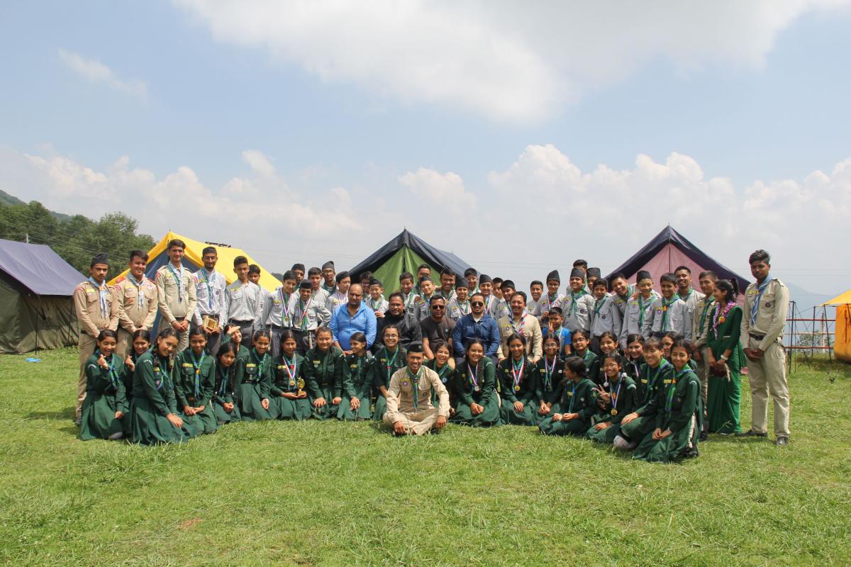 Nepal Scouts in action.