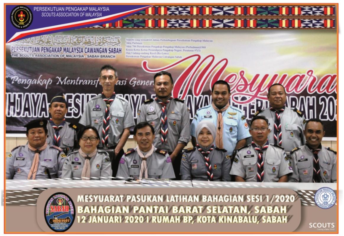 Mesyuarat Pasukan Latihan Bahagian, Pantai Barat Selatan, Sabah sesi 1/2020