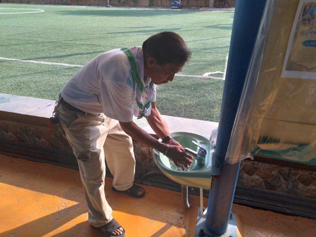 ล้างมือ ล้างอ่างล้างมือจิตอาสา