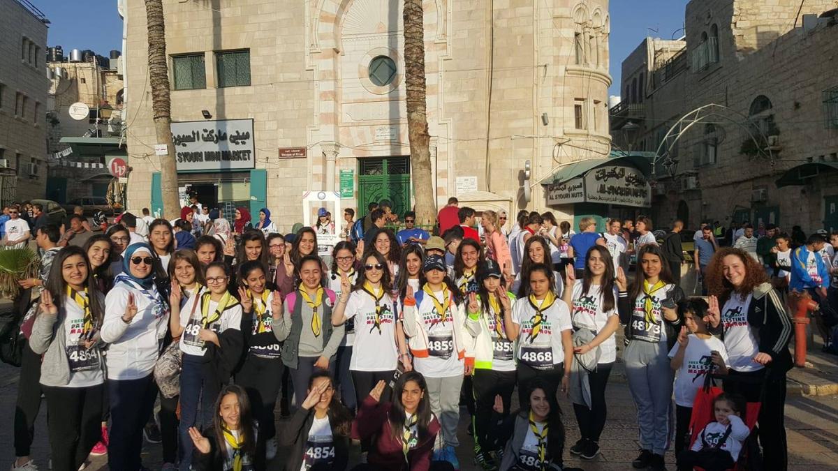 We Ran for our right of movement, for our freedom in the Palestinian Marathon