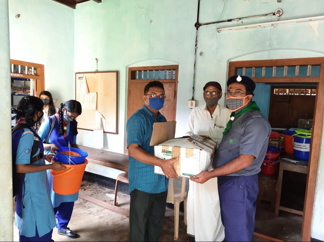 Scouts & Guides Students join hands in Covid 19 Prevention Fight.