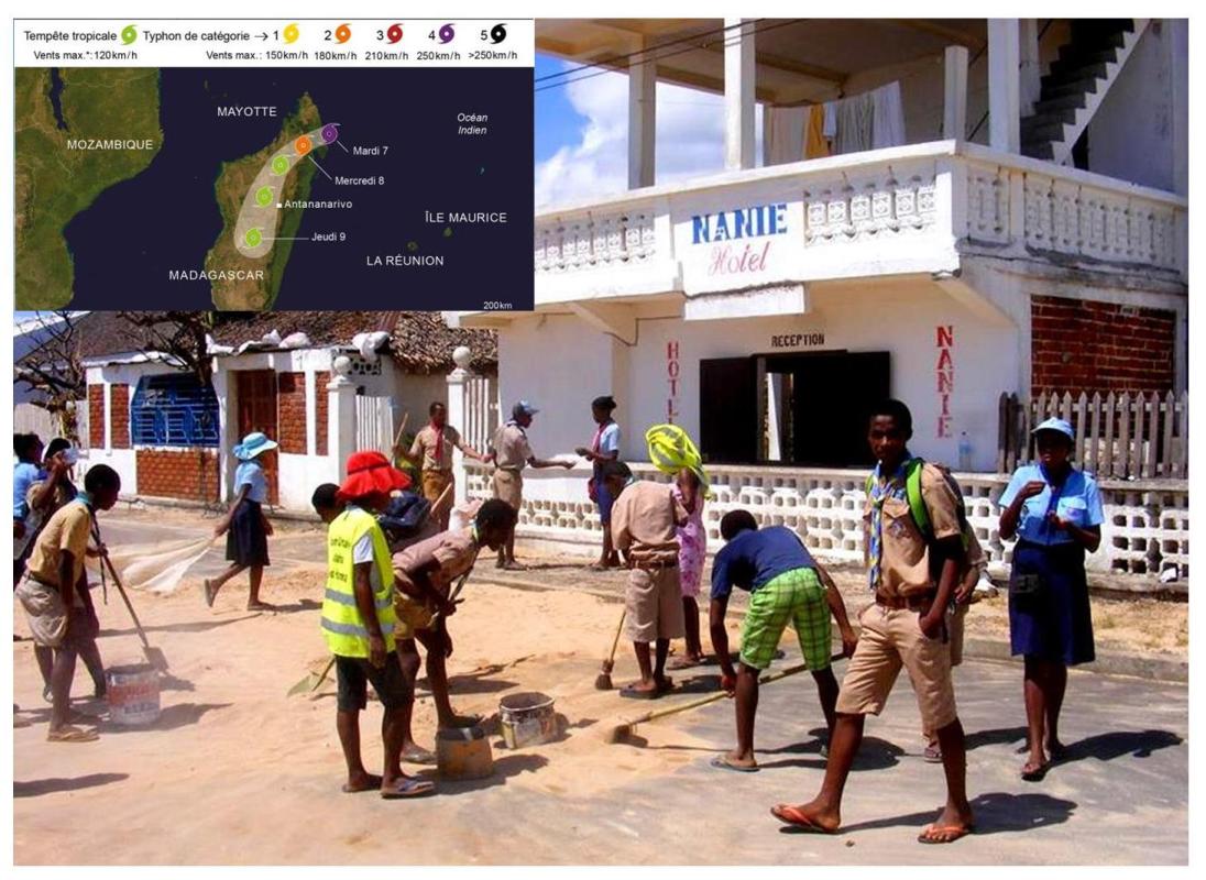 SCOUTS & GUIDE OF ANTALAHA CITY ACT FOR CLEAN UP OF THEIR HOMETOWN AFTER CYCLONE ENAWO