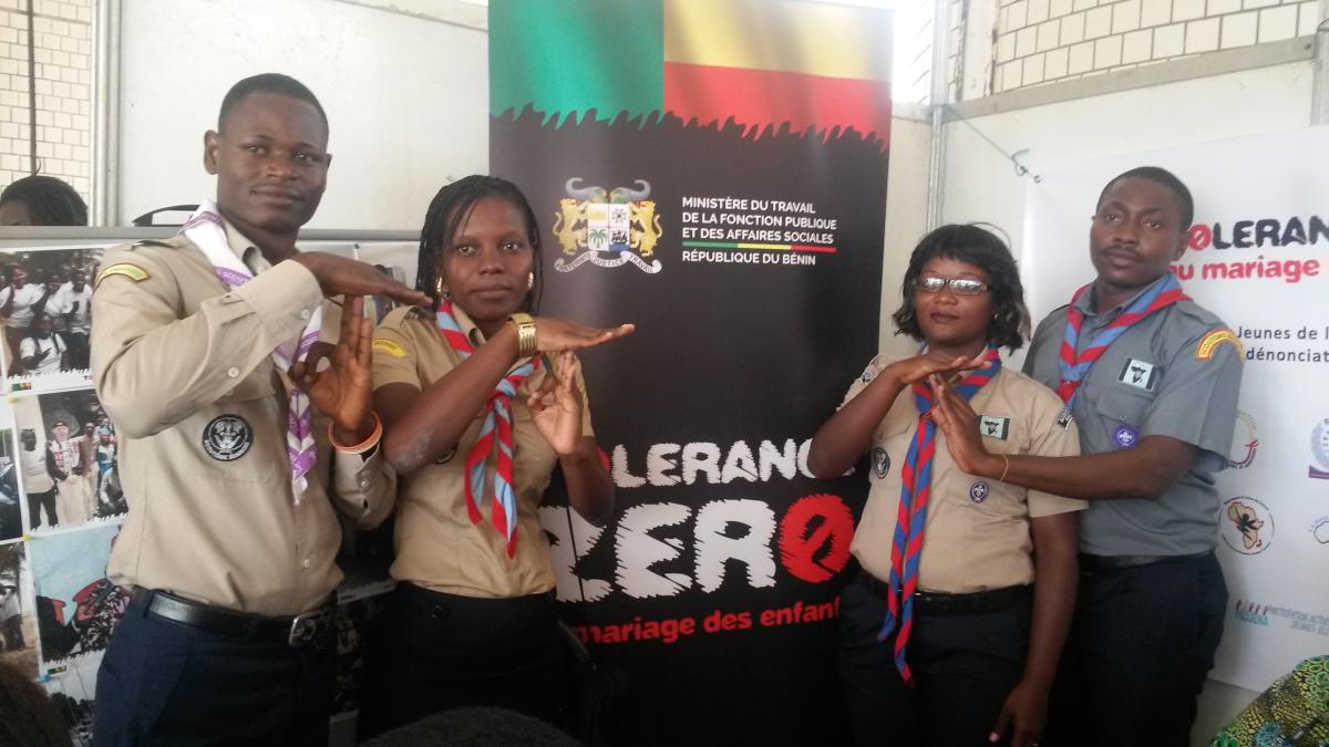Lutte contre le mariage des enfants au Bénin les scouts s’engagent aux côtés de l’UNICEF et des autres organisations de la société civile.