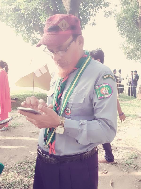 With Course Leader of 310th Rover Scout Unit Leader Basic Course 2018 Day of 4th.