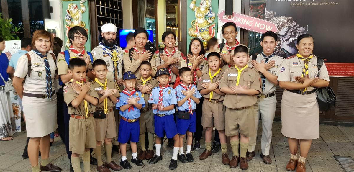 Myanmar scouts has been watched Jolouis puppet for preserve Thai cultural.   