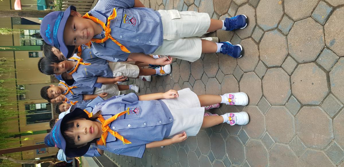 ตรวจการแต่งกายของลูกเสือบีเวอร์