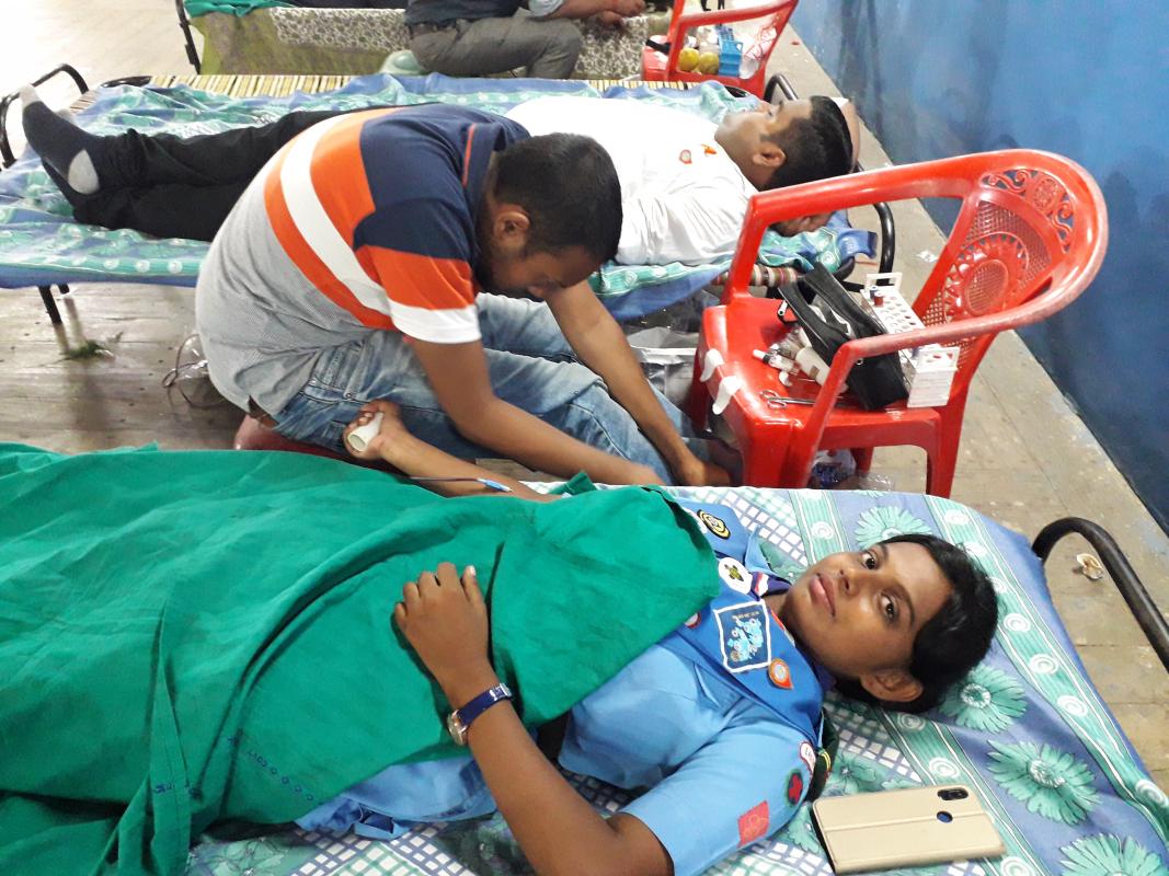 Blood donation camp Organized by south Group of Kanchrapara District. 