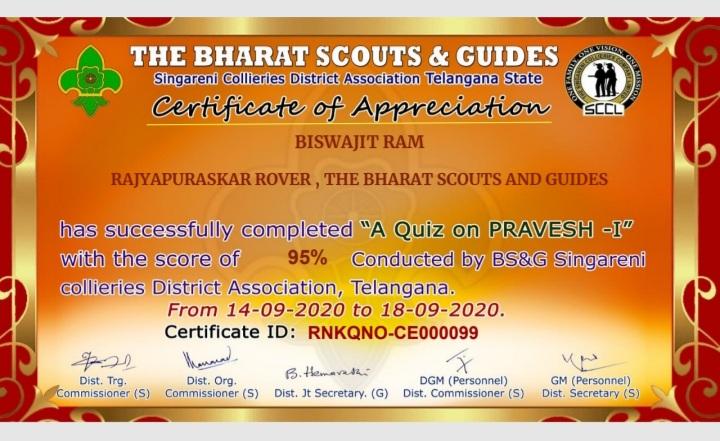 PRAVESH QUIZ 95%