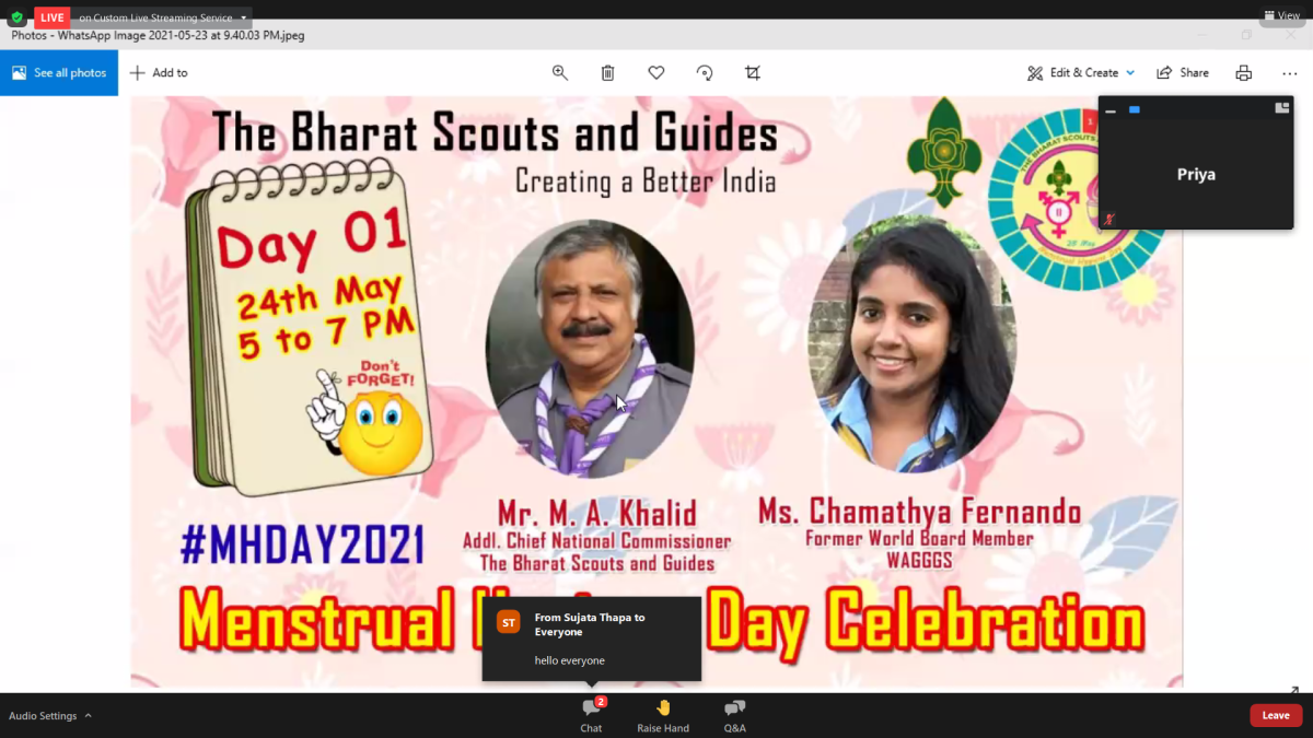 Celebration of Menstrual Hygiene Day by BSG