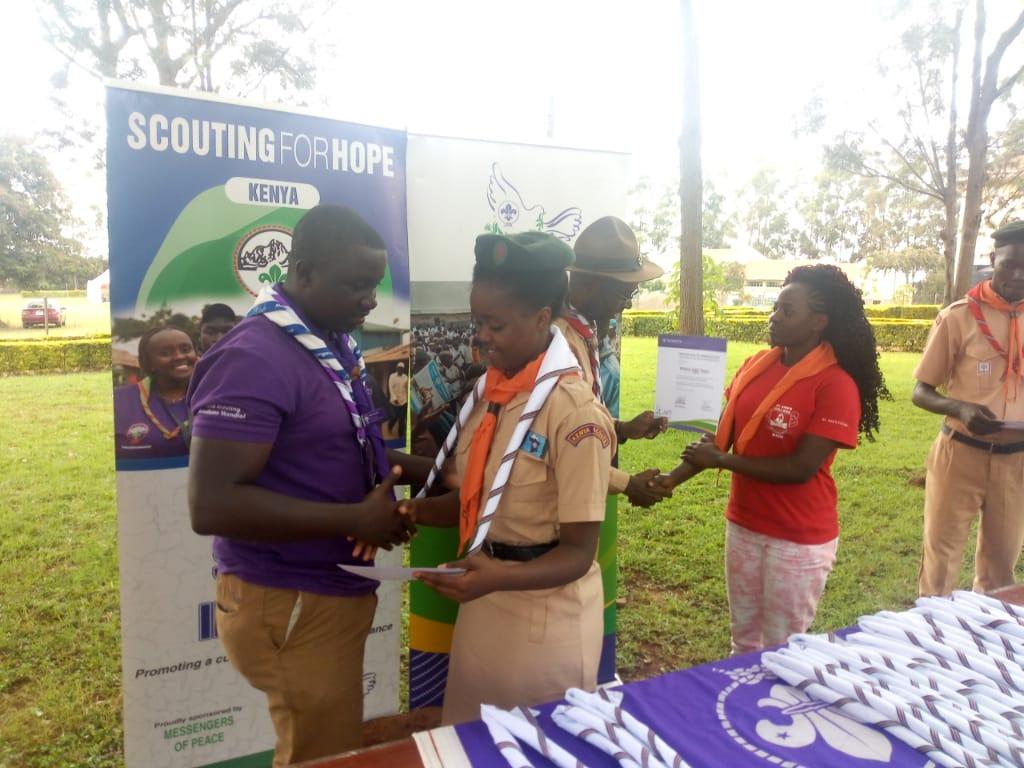 Kisii university flamingo rovers making a step in creating a better world thus bringing a difference in brightening the future by initiating a Messenger of peace training to dove scouts from Rongo University;Kenya.
