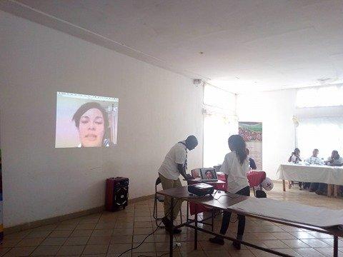 Une vidéoconférence avec Cynthia Marquez en intermediaire de Jacques Sandrizi