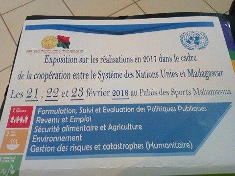 MOP Ambassador's Tanà participeront à l'expo sur les réalisations en 2017 de la coopération entre le  Système des Nations Unies et Madagascar 21 au 23 fev 2018