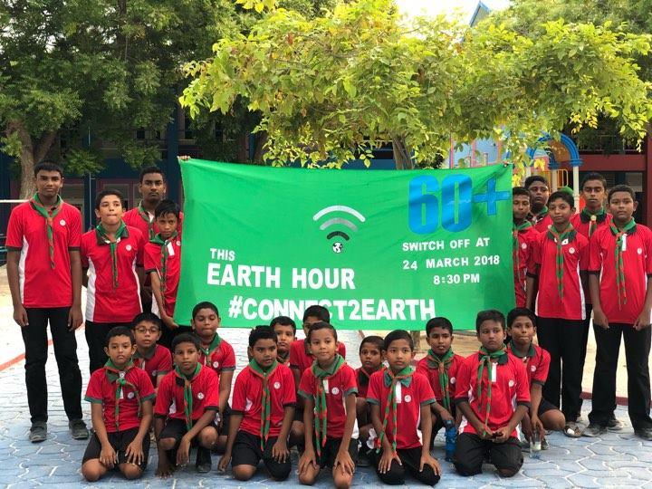 Earth Hour Celebrated By 5th Raa Scout Group, Maldives