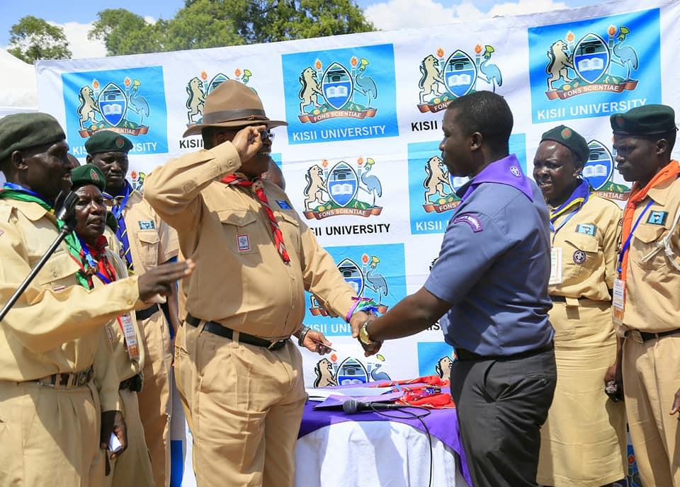 Kisii University Vice Chancellor Invested into Scouting
